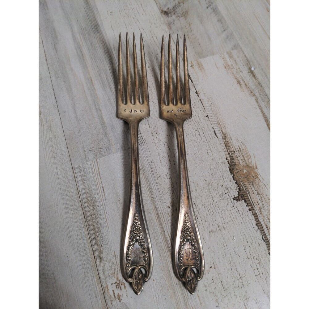 Vintage Rogers‎ Bros 1847 Remembrance Pattern Silver Plated I Do Me Too Forks